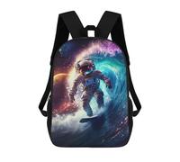 sinyumoney Space Surfing Adventure-10 Sac À Dos Enfant, Cartable, Sacs À Dos Scolaires Imprimés En 3D Pour Élèves Du Primaire Et Du Collège, Cadeau D'anniversaire Pour Adolescents 17inch