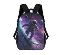 sinyumoney Space Surfing Adventure -4 Sac À Dos Scolaire Pour Enfants, 43 Cm (17 Pouces), Imprimé En 3D, Pour Garçons, Élèves Du Primaire Et Du Collège
