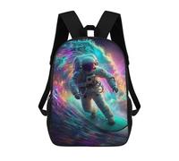 sinyumoney Space Surfing Adventure Sacs À Dos Pour Enfants, Cartables 3D Personnalisés Pour Garçons Et Filles, Grands Sacs À Dos Scolaires Décontractés 17inch