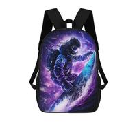sinyumoney Space Surfing Adventure Sacs À Dos Pour Enfants, Sac À Dos Scolaire Imprimé En 3D Pour Enfants, Sac À Dos De Voyage, Sac À Livres Pour Enfants 17inch Sac D'école