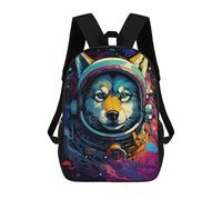 sinyumoney Space Wolf Adventure 17inch Sacs À Dos Scolaires Imprimés En 3D - Sacs À Dos Tendance Pour Garçons Du Primaire Et Du Collège