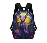 sinyumoney Sphynx Cat Abstract Sac À Dos Imprimé En 3D Pour Garçons, Sac D'école Grande Capacité, Sac De Voyage, Sac À Livres, Sac D'école Pour Garçons, Mochila 17inch