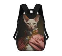 sinyumoney Sphynx Cat King Sac À Dos Pour Enfants, Impression 3D, Sac D'école Pour Garçons Et Filles, Sac À Dos Tendance Et Décontracté Pour Écoliers 17inch
