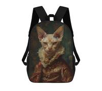sinyumoney Sphynx Cat Renaissance Sac À Dos Imprimé En 3D Pour Garçons, Sac D'école Grande Capacité, Sac De Voyage, Sac À Livres, Sac D'école Pour Garçons, Mochila 17inch