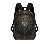 sinyumoney Spiked Lion Head - Royal Gothic Beast Poster Sacs À Dos Imprimés En 3D Pour Enfants, Sacs D'école Tendance Pour Garçons, Élèves Du Primaire Et Du Collège 17inch