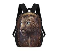sinyumoney Spiritual Cosmic Leopard Sacs À Dos Tendance Imprimés En 3D 17inch Sac D'école Décontracté Pour Enfants, Garçons, Élèves Du Primaire Et Du Collège