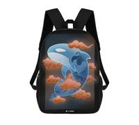 sinyumoney Spiritual Killer Whale Sacs À Dos Scolaires Pour Enfants, Sac D'école Imprimé En 3D Pour Garçons, Élèves Du Primaire Et Du Collège 17inch