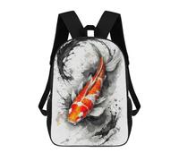 sinyumoney Splash of Koi Fish Sac À Dos Enfant, Sac D'école, Sac À Dos Imprimé 3D Avec Motif De Dessin Animé, Grande Capacité, Pour Garçons Et Filles 17inch