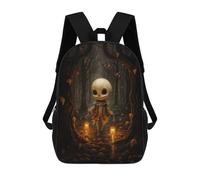 sinyumoney Spooky Forest Lantern Walk Sacs À Dos Imprimés En 3D Pour Enfants 17inch Sacs À Dos Tendance Et Décontractés Pour La Journée, Sacs De Voyage, Sacs À Dos D'extérieur Pour Garçons Et Filles