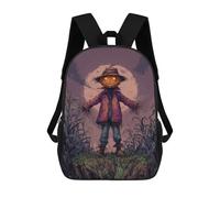 sinyumoney Spooky Scarecrow Halloween Decor Sac À Dos Scolaire Pour Enfants, Imprimé En 3D, Tendance Et Décontracté, Pour Garçons, Élèves Du Primaire Et Du Collège 17inch