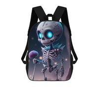 sinyumoney Spooky Skeleton with Glowing Eyes Sac À Dos Imprimé 3D Pour Enfants, Sac À Dos Léger Pour Écoliers Et Écoliers, Sac À Goûter Pour La Crèche 17inch