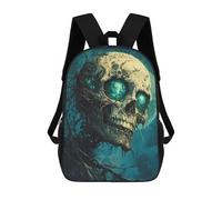 sinyumoney Spooky Skull with Glowing Eyes Sacs À Dos Pour Enfants, Sac À Dos Scolaire Imprimé En 3D Pour Enfants, Sac À Dos De Voyage, Sac À Livres Pour Enfants 17inch Sac D'école