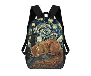 sinyumoney Squirrel Sleeping Under Starry Night Sky Sac À Dos Scolaire Imprimé En 3D Pour Enfants, Sac À Dos Garçon/fille, Sac De Voyage Pour Enfants 17inch