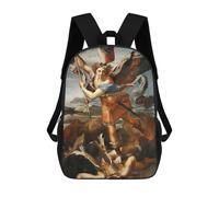 sinyumoney St Michael Vanquish Satan Sac À Dos Scolaire Imprimé En 3D Pour Enfants, Sac À Dos Garçon/fille, Sac De Voyage Pour Enfants 17inch
