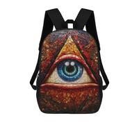 sinyumoney Stained Glass Eye Artwork 17inch Sac À Dos Scolaire Imprimé En 3D Pour Enfants, Style Décontracté Et Tendance, Idéal Pour Les Voyages Et Les Études.