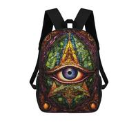 sinyumoney Stained Glass Eye Artwork-2 Sac À Dos Scolaire Imprimé En 3D, Sac À Dos Tendance Pour Enfants, Sac À Dos Pour Garçons, Élèves Du Collège 17inch