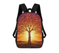 sinyumoney Stained Glass Tree of Life Artwork Sac À Dos Enfant, Cartable Imprimé En 3D Pour Garçons Et Adolescents 17inch