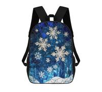 sinyumoney Stained Glass Winter Sac À Dos Enfant, Cartable Imprimé En 3D Pour Garçons Et Adolescents 17inch