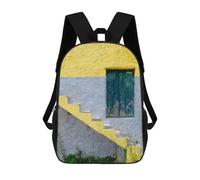 sinyumoney Stairway to Yellow Heaven Sac À Dos Scolaire Imprimé En 3D Pour Enfants, Sac À Dos De Voyage, Sac Tendance Et Décontracté Pour Écoliers 17inch
