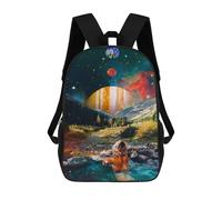 sinyumoney Stargazing Hot Springs Dreamscape Sac À Dos Scolaire Imprimé En 3D, Sac À Dos Tendance Pour Enfants, Sac À Dos Pour Garçons, Élèves Du Collège 17inch