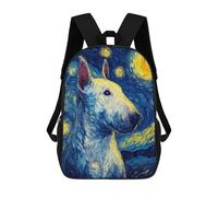 sinyumoney Starry Night Bull Terrier Sacs À Dos Pour Enfants 17inch Sac À Dos Scolaire, Sac D'école Imprimé En 3D Pour Garçons, Élèves Du Primaire Et Du Collège