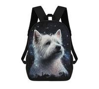 sinyumoney Starry Night Dog Portrait Sacs À Dos Décontractés Pour Enfants, Sacs D'école Pour Adolescents, Filles Et Garçons, Sacs À Dos Pour Livres 17inch