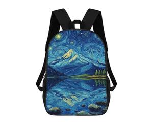 sinyumoney Starry Night Mountain Reflections -5 Sac À Dos Enfant, Cartable, Sacs À Dos Scolaires Imprimés En 3D Pour Élèves Du Primaire Et Du Collège, Cadeau D'anniversaire Pour Adolescents 17inch