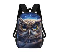 sinyumoney Starry Night Owl Gaze Sacs À Dos Scolaires Pour Garçons Et Filles, Sacs À Dos Décontractés Pour Le Sport, Sacs À Dos De Grande Capacité Pour L'école Primaire 17inch