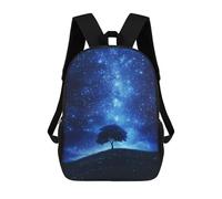 sinyumoney Starry Night Sky with Tree 17inch Sacs À Dos Scolaires Imprimés En 3D - Sacs À Dos Tendance Pour Garçons Du Primaire Et Du Collège