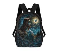 sinyumoney Starry Night's Serenity Sac À Dos Scolaire Pour Enfants, Imprimé En 3D, Tendance Et Décontracté, Pour Garçons, Élèves Du Primaire Et Du Collège 17inch