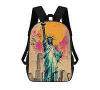 sinyumoney Statue Of Liberty Vintage Sacs À Dos Pour Enfants, Sac D'école Imprimé En 3D, Cartable Pour Enfants, Sac De Voyage, Sac À Dos Garçon Fille, Sac D'école Pour Enfants 17inch