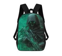 sinyumoney Stealth Assassin with Green Glowing Eyes Sacs À Dos Pour Enfants 17inch Sac À Dos Scolaire, Sac D'école Imprimé En 3D Pour Garçons, Élèves Du Primaire Et Du Collège