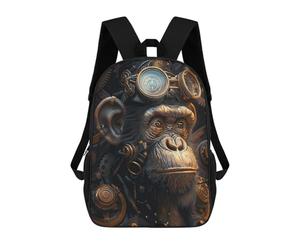sinyumoney Steampunk Ape Animal Sac À Dos Scolaire Pour Enfants Imprimé En 3D, Idéal Pour Les Voyages Et Les Livres 17inch
