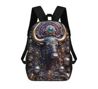 sinyumoney Steampunk Bull Portrait Sac À Dos Scolaire Pour Enfants Imprimé En 3D, Idéal Pour Les Voyages Et Les Lectures, Pour Les Garçons Et Les Élèves Du Primaire 17inch