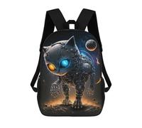 sinyumoney Steampunk Cat in Space-4 Sac À Dos Enfant, Cartable Imprimé En 3D Pour Garçons Et Adolescents 17inch