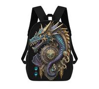 sinyumoney Steampunk Dragon Artwork-2 Sac À Dos Scolaire Imprimé En 3D Pour Garçons Et Filles, Sac À Dos Pour Enfants, Sac De Voyage 17inch