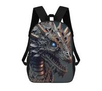 sinyumoney Steampunk Dragon Head Sculpture Sac À Dos Enfant, Cartable, Sacs À Dos Scolaires Imprimés En 3D Pour Élèves Du Primaire Et Du Collège, Cadeau D'anniversaire Pour Adolescents 17inch