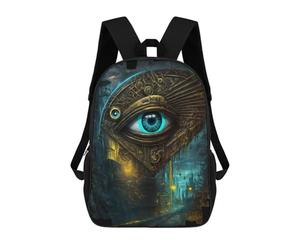 sinyumoney Steampunk Eye Artwork Sac À Dos Scolaire Pour Enfants 17 Pouces, Sac À Dos Décontracté Pour Les Voyages, Grand Sac À Dos De Jour Pour Garçons Et Filles 17inch