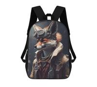 sinyumoney Steampunk Fox Explorer Sac À Dos Scolaire Imprimé En 3D Pour Enfants, Sac À Dos Garçon/fille, Sac De Voyage Pour Enfants 17inch