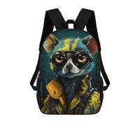 sinyumoney Steampunk Lemur Elegance Sac À Dos Enfant, Cartable Imprimé En 3D Pour Garçons Et Adolescents 17inch