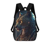 sinyumoney Steampunk Leopard Armor-1 Sac À Dos Scolaire Pour Enfants Imprimé En 3D, Idéal Pour Les Voyages Et Les Lectures, Pour Les Garçons Et Les Élèves Du Primaire 17inch