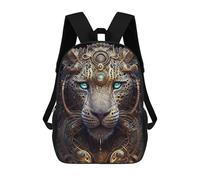 sinyumoney Steampunk Leopard Portrait-1 Sac À Dos Scolaire Imprimé En 3D Pour Enfants, Sac À Dos De Voyage Tendance Et Décontracté Pour Écoliers 17inch