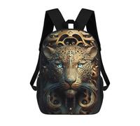 sinyumoney Steampunk Leopard Portrait-5 Sacs À Dos Pour Enfants, Cartables 3D Personnalisés Pour Garçons Et Filles, Grands Sacs À Dos Scolaires Décontractés 17inch