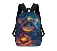 sinyumoney Steampunk Mouse Lantern Adventure Sac À Dos Enfant, Sac D'école, Sac À Dos Imprimé 3D Avec Motif De Dessin Animé, Grande Capacité, Pour Garçons Et Filles 17inch