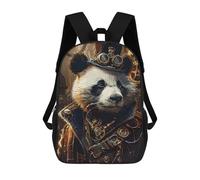sinyumoney Steampunk Panda Animal Sac À Dos Scolaire Pour Enfants Imprimé En 3D, Idéal Pour Les Voyages Et Les Livres 17inch