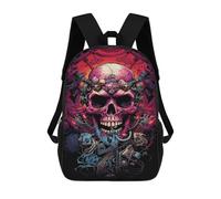 sinyumoney Steampunk Skull Art Print Sacs À Dos Imprimés En 3D Pour Enfants 17inch Sacs À Dos Tendance Et Décontractés Pour La Journée, Sacs De Voyage, Sacs À Dos D'extérieur Pour Garçons Et Filles