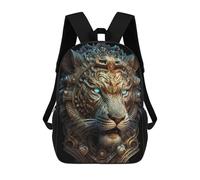 sinyumoney Steampunk Tiger Portrait-1 Sac À Dos Enfant, Cartable, Sac D'école, Motif Dessin Animé 3D, Sac Pour Ordinateur Portable, Pour Garçons Et Filles 17inch