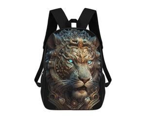 sinyumoney Steampunk Tiger Portrait-1 Sac À Dos Enfant, Cartable, Sac D'école, Motif Dessin Animé 3D, Sac Pour Ordinateur Portable, Pour Garçons Et Filles 17inch