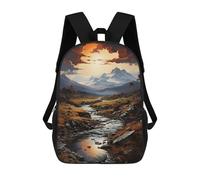 sinyumoney Storm over Patagonia Sac À Dos Scolaire Pour Adolescents, Imprimé En 3D, Ajustable, À Poches Tendance, Pour Enfants, Garçons, Filles, Étudiants Et Adolescents 17inch