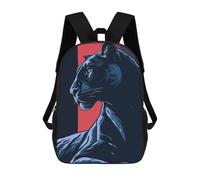 sinyumoney Stylized Black Panther Illustration Sac À Dos Scolaire Pour Enfants, Imprimé En 3D, Tendance Et Décontracté, Pour Garçons, Élèves Du Primaire Et Du Collège 17inch